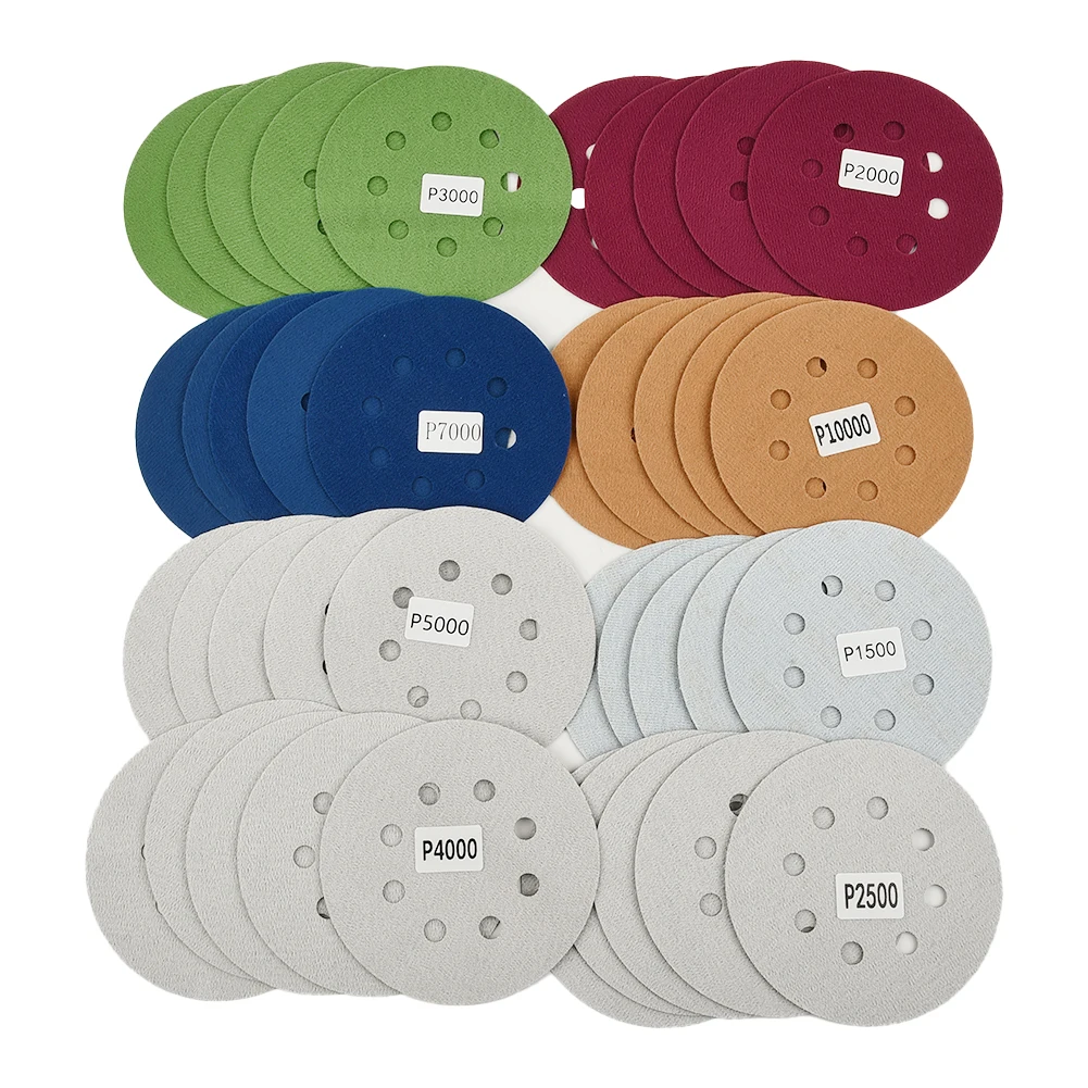 40pcs 125mm 5 Inch Sanding Discs 8 Hole Sandpaper 1500-10000Grit Aluminum Oxide Sanding Paper Sand Sheet Sanding Adhesive Tools
40pcs 125mm 5 Inch Sanding Discs 8 Hole Sandpaper 1500-10000Grit Aluminum Oxide Sanding Paper Sand Sheet Sanding Adhesive Tools