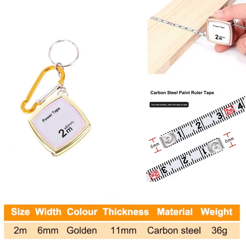 2M Retractable Ruler Measure Tape Keychain Construction Tools Roulette Measuring Instruments Pocket Centimeter Woodworking
2M Retractable Ruler Measure Tape Keychain Construction Tools Roulette Measuring Instruments Pocket Centimeter Woodworking