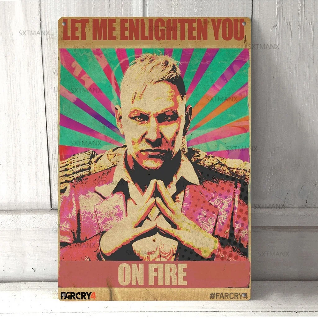 Металлический постер Far Cry 4 в стиле ретро жестяные знаки для паба кафе бара гаража