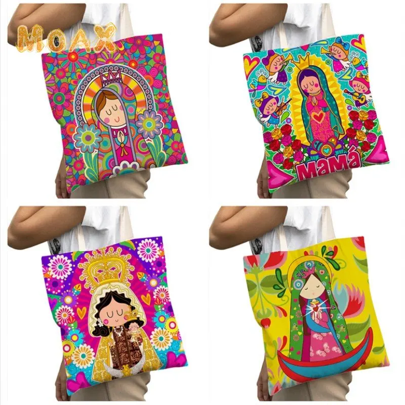 Cartoon Virgin Mary Shoulder Bag Women Cute Larger Capacity Shopping Bags Ladies Shopper Reusable Tote Bag Canvas Casual Handbag
Cartoon Virgin Mary Shoulder Bag Women Cute Larger Capacity Shopping Bags Ladies Shopper Reusable Tote Bag Canvas Casual Handbag
