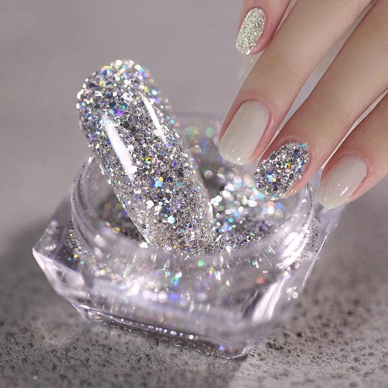 1Jar Silver/gold Holographic Nail Glitter Powder DIY Shiny Nail Glitter Dust Decoration UV Gel Nail Pigment Sequin Accessories 9
1Jar Silver/gold Holographic Nail Glitter Powder DIY Shiny Nail Glitter Dust Decoration UV Gel Nail Pigment Sequin Accessories 9