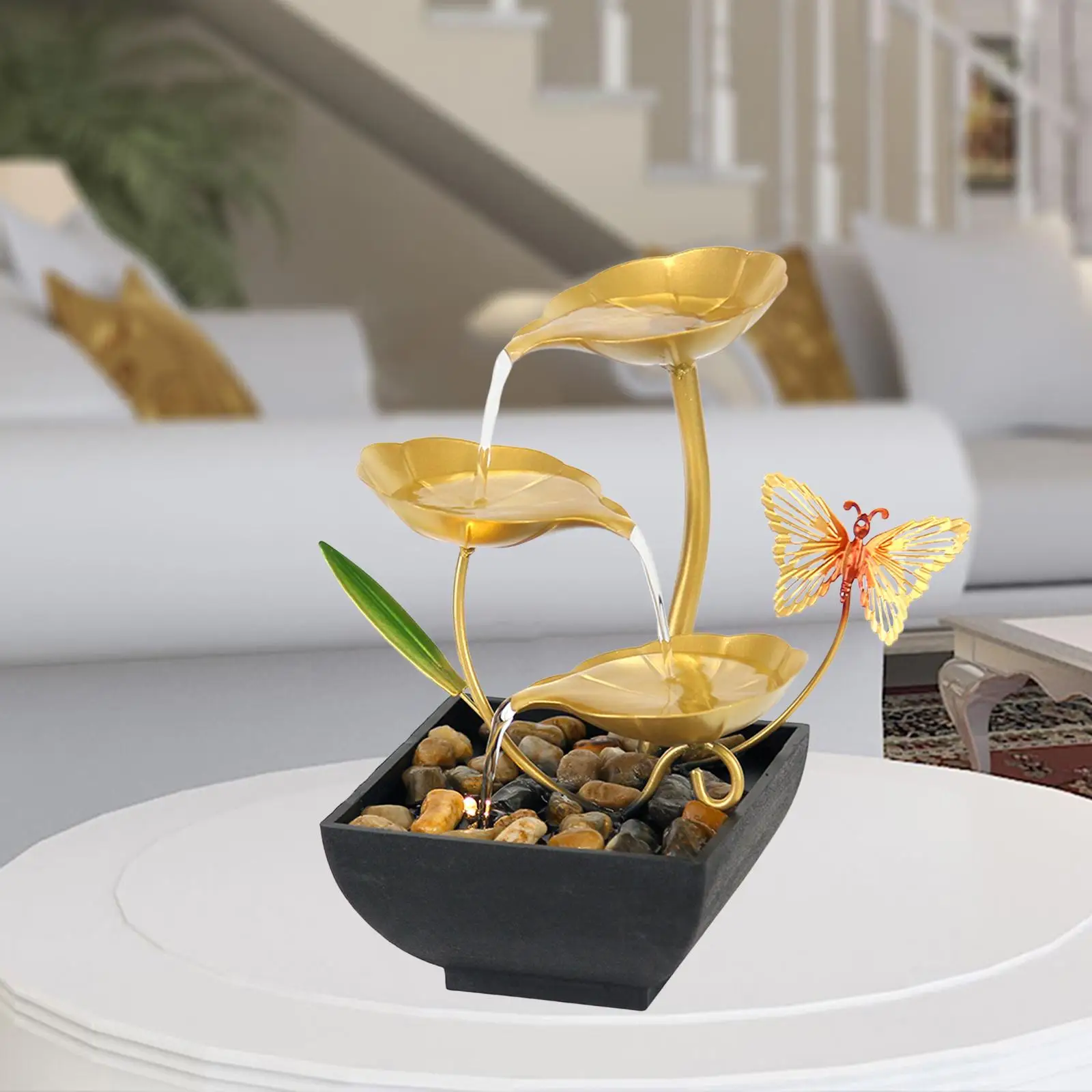 Feng Shui Water Fountains Decorative Ornament Tabletop Lotus Shape 3 Tiers Waterfall for Home Living Room Business Bedroom Gifts
Feng Shui Water Fountains Decorative Ornament Tabletop Lotus Shape 3 Tiers Waterfall for Home Living Room Business Bedroom Gifts