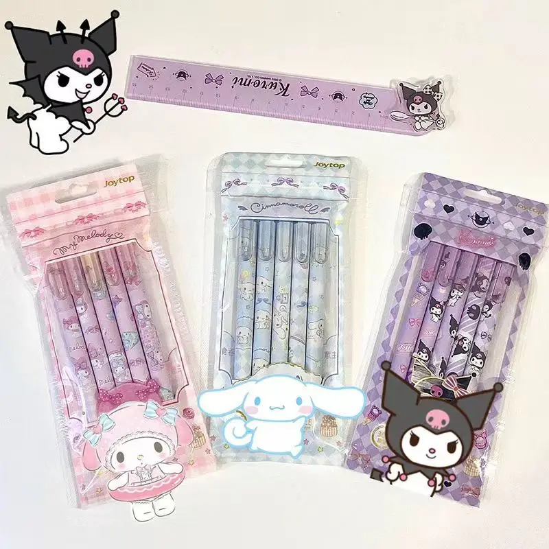 Кавайная гелевая ручка Sanrio с аниме «Моя Мелодия» Kuromi Cinnamoroll, принадлежности для студентов, гелевая ручка, черная ручка для подписи, 0,5 мм, плавное письмо, офис
Кавайная гелевая ручка Sanrio с аниме «Моя Мелодия» Kuromi Cinnamoroll, принадлежности для студентов, гелевая ручка, черная ручка для подписи, 0,5 мм, плавное письмо, офис