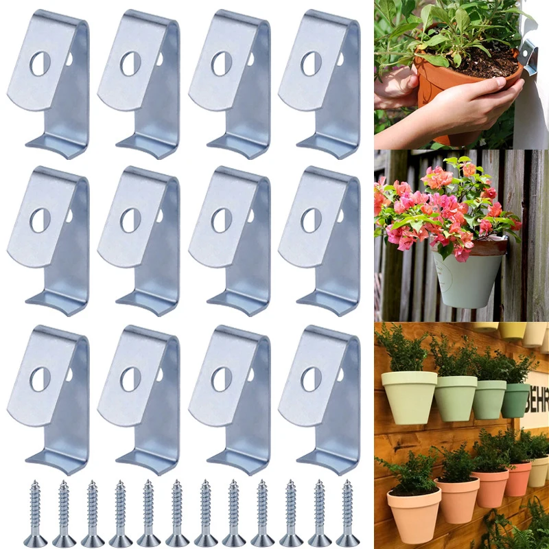 12pcs Wall Mount Flower Pot Holder Clip With Screw Plant Pot Hanging Hooks Clay Pot Hangers For Home Fences Patio Garden Balcony
12pcs Wall Mount Flower Pot Holder Clip With Screw Plant Pot Hanging Hooks Clay Pot Hangers For Home Fences Patio Garden Balcony