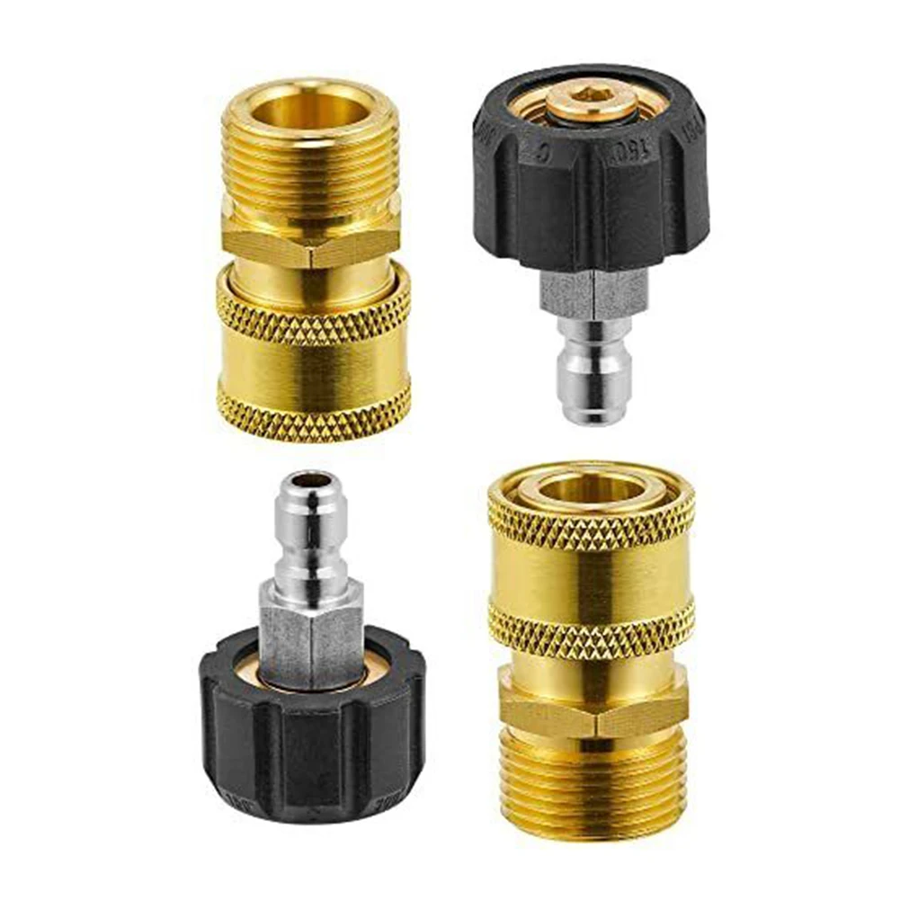 Practical Pressure Washer Adapter Sets M22 14mm to 1/4 Quick Connect Fittings Durable and Solid for Long Term Use
Practical Pressure Washer Adapter Sets M22 14mm to 1/4 Quick Connect Fittings Durable and Solid for Long Term Use