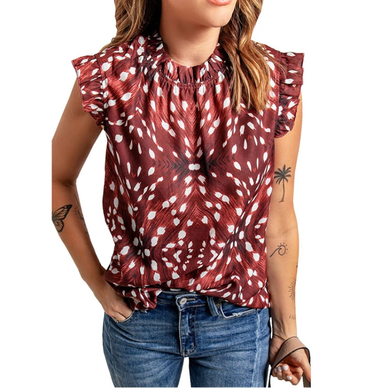 Women's T-Shirt Fashion Summer Short Sleeve Round Neck Printed Shirts Female Pullover Folds Casual Ladies Tops
Women's T-Shirt Fashion Summer Short Sleeve Round Neck Printed Shirts Female Pullover Folds Casual Ladies Tops