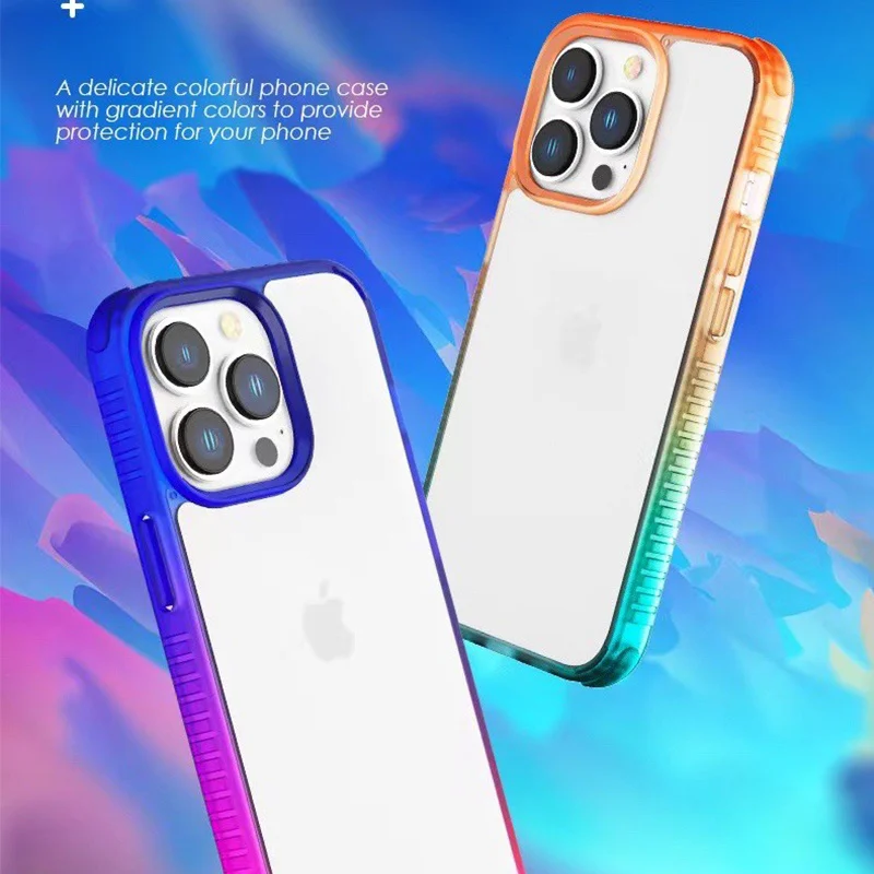 Противоударный чехол для iPhone 12 13 Pro Max из мягкого ТПУ с градиентной окраской и защитой от падения
Противоударный чехол для iPhone 12 13 Pro Max из мягкого ТПУ с градиентной окраской и защитой от падения