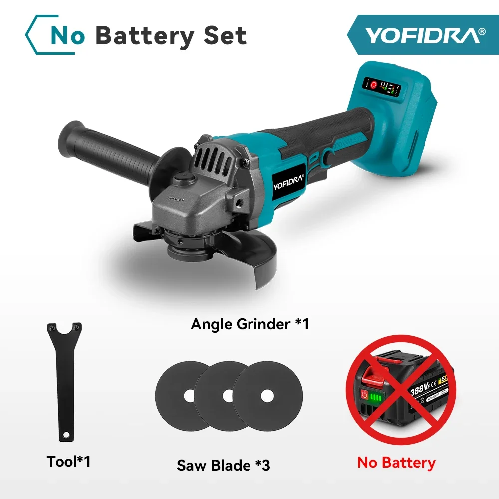 Yofidra Бесщеточная угловая шлифовальная машина 125 мм 3 передачи 18В
Yofidra Бесщеточная угловая шлифовальная машина 125 мм 3 передачи 18В