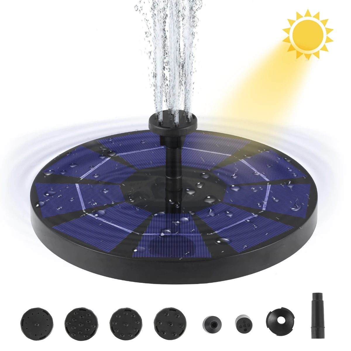 Solar Fountain Pump with 1200mAh Battery Backup 3W Solar Water Pump with 6 Nozzles for Birdbath Garden and Patio Solar Solar
Solar Fountain Pump with 1200mAh Battery Backup 3W Solar Water Pump with 6 Nozzles for Birdbath Garden and Patio Solar Solar