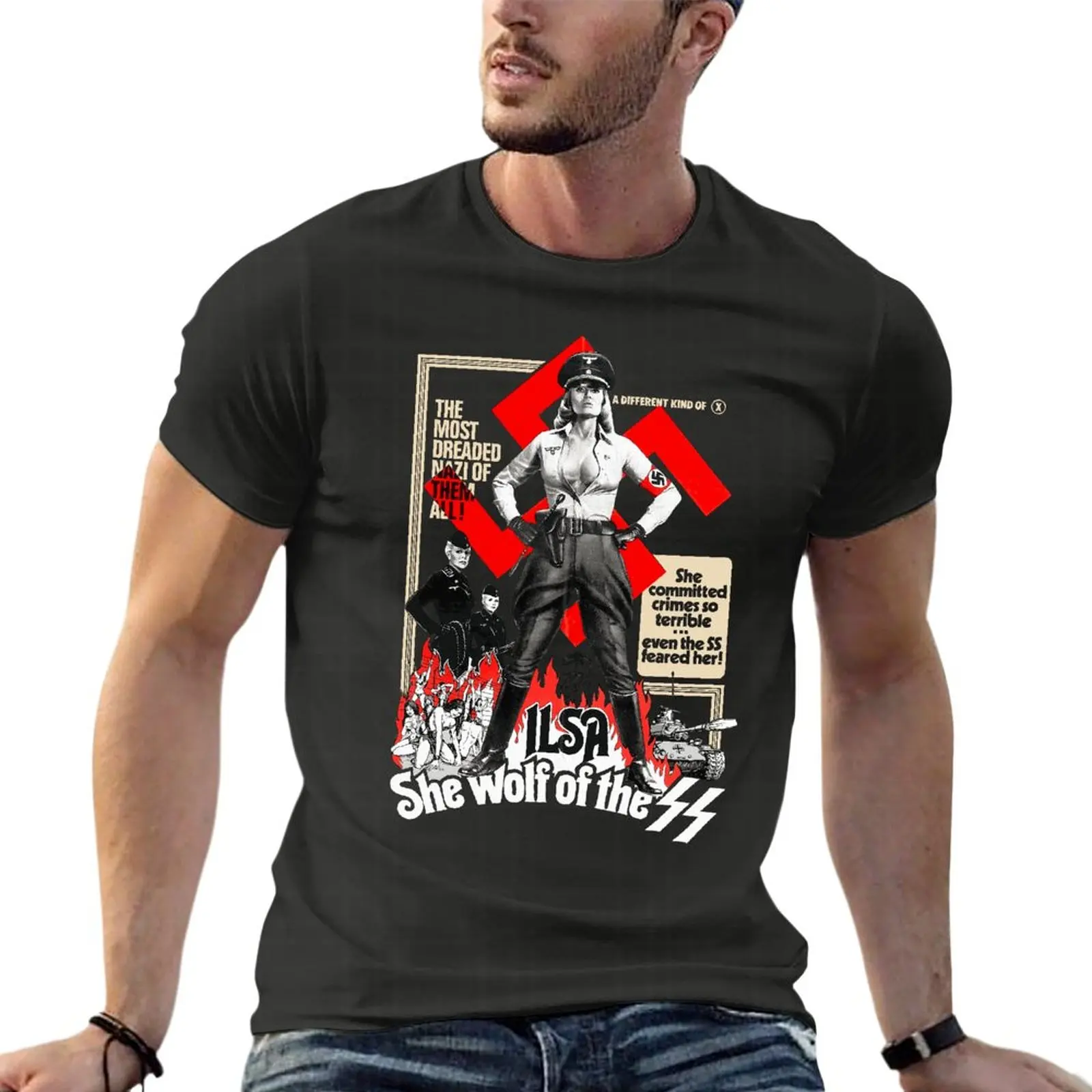 Ilsa Shewolf Of The Ss Sexploitation Cult Movie Oversized Tshirt Harajuku Men Clothes Short Sleeve Streetwear Plus Size Top Tee
Ilsa Shewolf Of The Ss Sexploitation Cult Movie Oversized Tshirt Harajuku Men Clothes Short Sleeve Streetwear Plus Size Top Tee