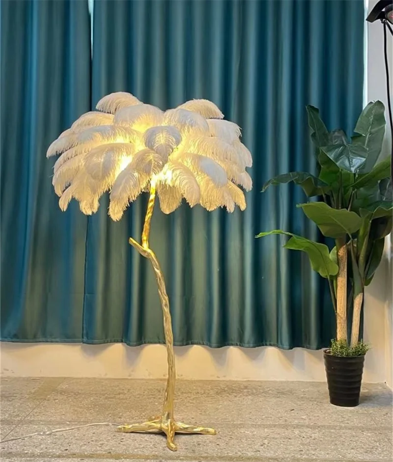 Nordic Vintage Floor Lamp Modern Creative Brass Simple LED Feather Standing Light for Home Living Room Bedroom Decor
Nordic Vintage Floor Lamp Modern Creative Brass Simple LED Feather Standing Light for Home Living Room Bedroom Decor