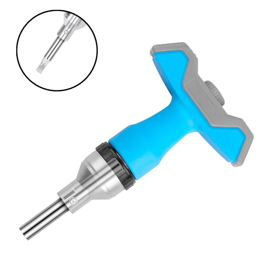 

2-In-1 T-Type Double Size Head Screwdriver Handle Batch Ratchet Driver 4mm 6.35mm Hex Adapter Hand Tools Accessories
