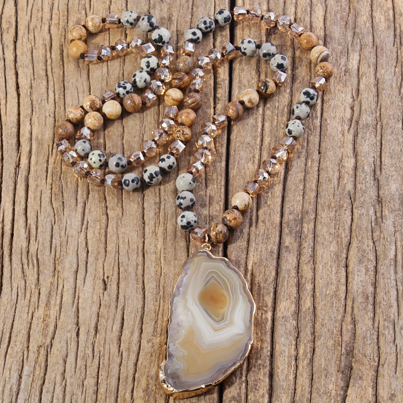 MD Fashion Boho Beaded Necklace 8mm Natural Stone Glass Beads Knotted Agt Stones Pendant Necklaces For Women Gift Dropship
MD Fashion Boho Beaded Necklace 8mm Natural Stone Glass Beads Knotted Agt Stones Pendant Necklaces For Women Gift Dropship
