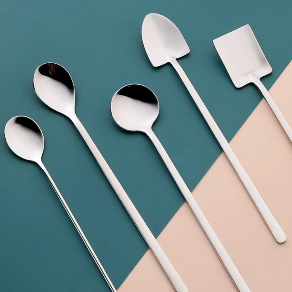 Long Handle Coffee Stirring Spoon Ice Cream Honey Spoon Cocktail Spoons 304 Stainless Steel Kitchen Cutlery Set
Long Handle Coffee Stirring Spoon Ice Cream Honey Spoon Cocktail Spoons 304 Stainless Steel Kitchen Cutlery Set
