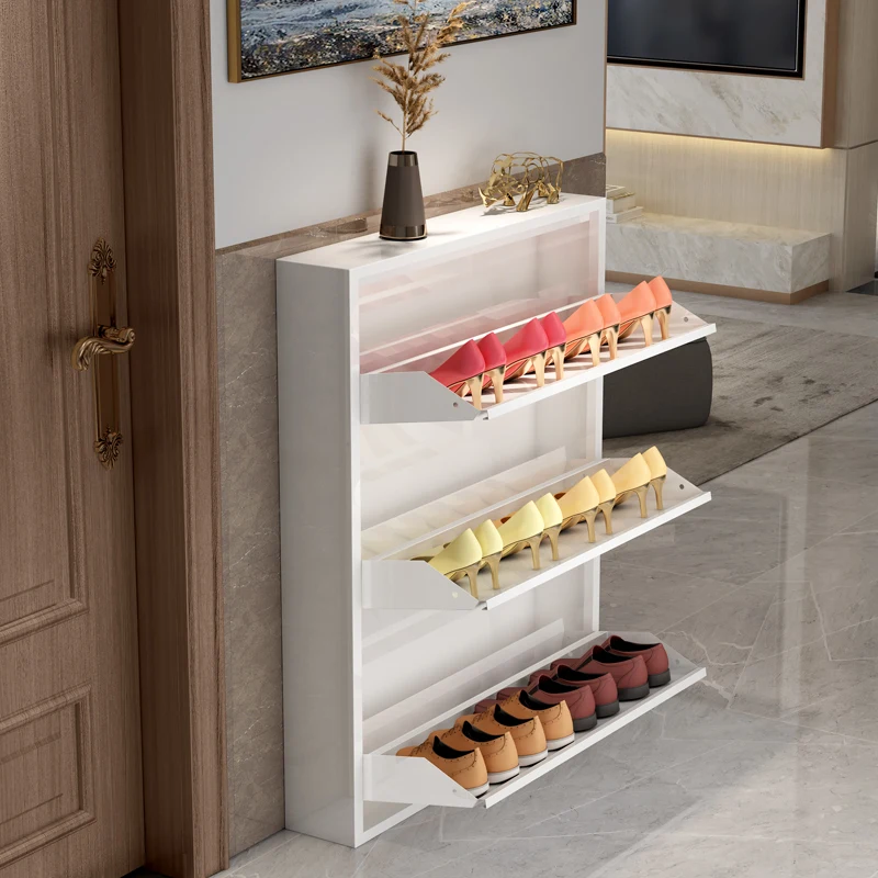 Ultra Thin Shoe Cabinet White Multi Layer Modern Simple Shoe Cupboards Narrow Corridor Zapatero Baul Entrance Furniture CC50XG 
Ultra Thin Shoe Cabinet White Multi Layer Modern Simple Shoe Cupboards Narrow Corridor Zapatero Baul Entrance Furniture CC50XG