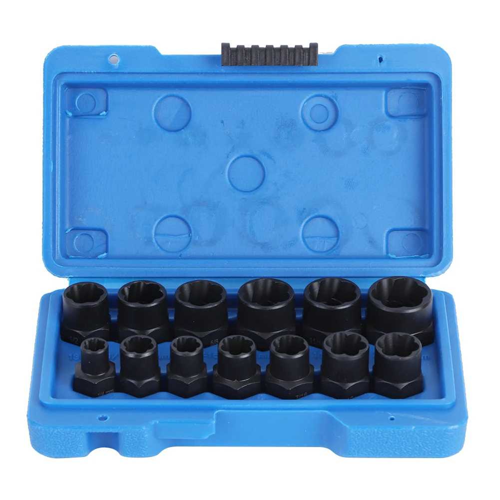 13Pcs/Set Impact Bolt Nut Removal Extractor Socket Tool Kit for Wrench Pliers
13Pcs/Set Impact Bolt Nut Removal Extractor Socket Tool Kit for Wrench Pliers