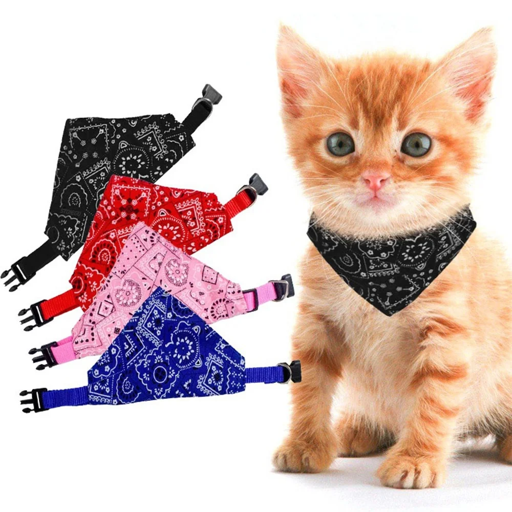 

Pet Bibs Adjustable Pet Saliva Towel Dog Puppy Cat Neck Scarf Bandana Collar Triangle Bib Scarf Neckerchief Pet Accessories