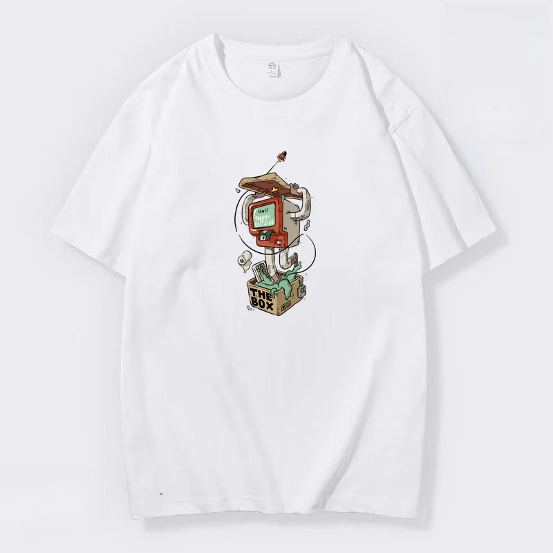 Fun Mini Robot T-shirt Men's Summer 100% Cotton Short Sleeve Fashion Casual T-shirt Loose Oversized T-shirt Street Clothing
Fun Mini Robot T-shirt Men's Summer 100% Cotton Short Sleeve Fashion Casual T-shirt Loose Oversized T-shirt Street Clothing