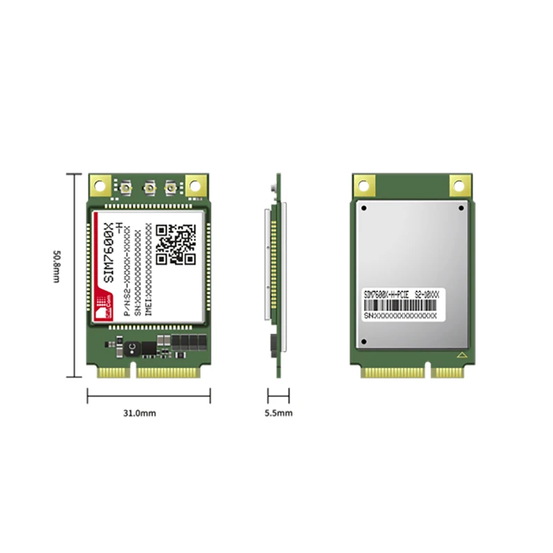 

SIMCOM SIM7600G LTE Cat1 MINI PCIE Module for Global LTE-FDD B1/B2/B3/B4/B5/B7/B8/B12/B13/B18/B19/B20/B25/B26/B28/B66