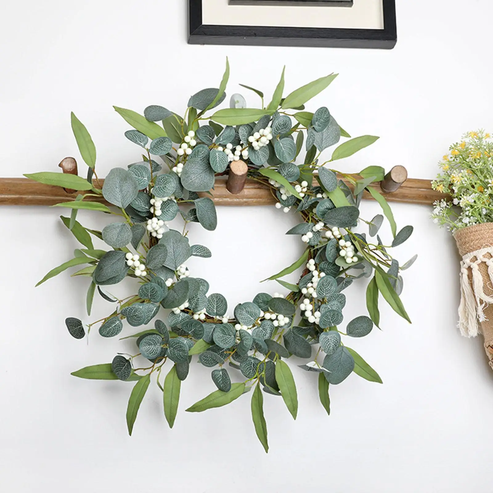 Summer Wreath Eucalyptus Garland Green Plant Decorative Round Door Trim Wall Hanging Front Door Simulation Rattan Ornaments
Summer Wreath Eucalyptus Garland Green Plant Decorative Round Door Trim Wall Hanging Front Door Simulation Rattan Ornaments