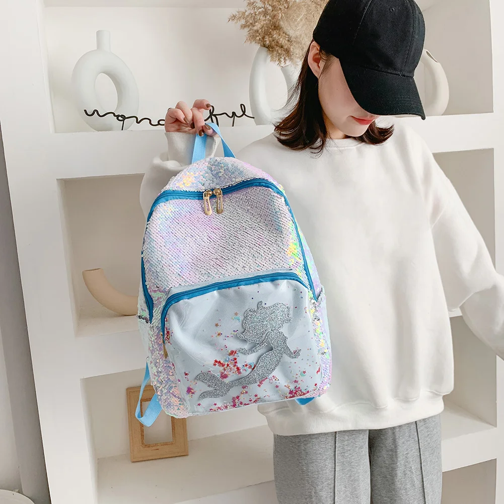 Women Large Capacity Backpack Sequins Fashion Cartoon School Bag Fish Tail Shoulder Bag Casual Ladies Travel Rucksack 
Women Large Capacity Backpack Sequins Fashion Cartoon School Bag Fish Tail Shoulder Bag Casual Ladies Travel Rucksack