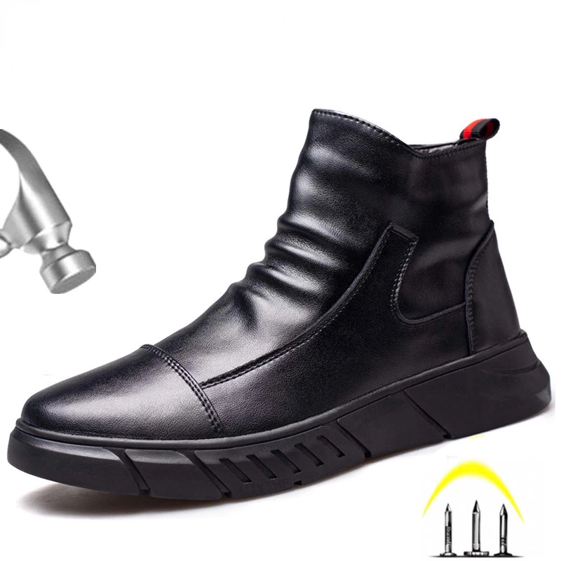 Genuine Leather Men's Boots Safety Shoes Men Chelsea Boots Steel Toe Shoes Work Sneakers Indestructible Shoes Security Boots
Genuine Leather Men's Boots Safety Shoes Men Chelsea Boots Steel Toe Shoes Work Sneakers Indestructible Shoes Security Boots