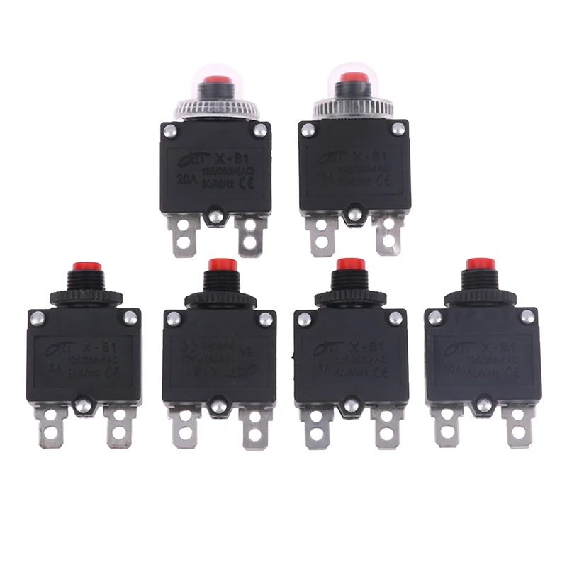 

5A 6A 8A 10A 15A 20A Thermal Switch Circuit Breaker Overload Protector Fuse