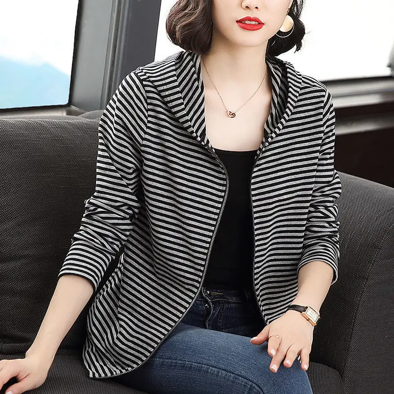 Zip-up Women Full Winter New Striped O- Collar Sweater Retro Casual Loose Pullover Knitted Sweater Casual Long Sleeve Tops A394
Zip-up Women Full Winter New Striped O- Collar Sweater Retro Casual Loose Pullover Knitted Sweater Casual Long Sleeve Tops A394