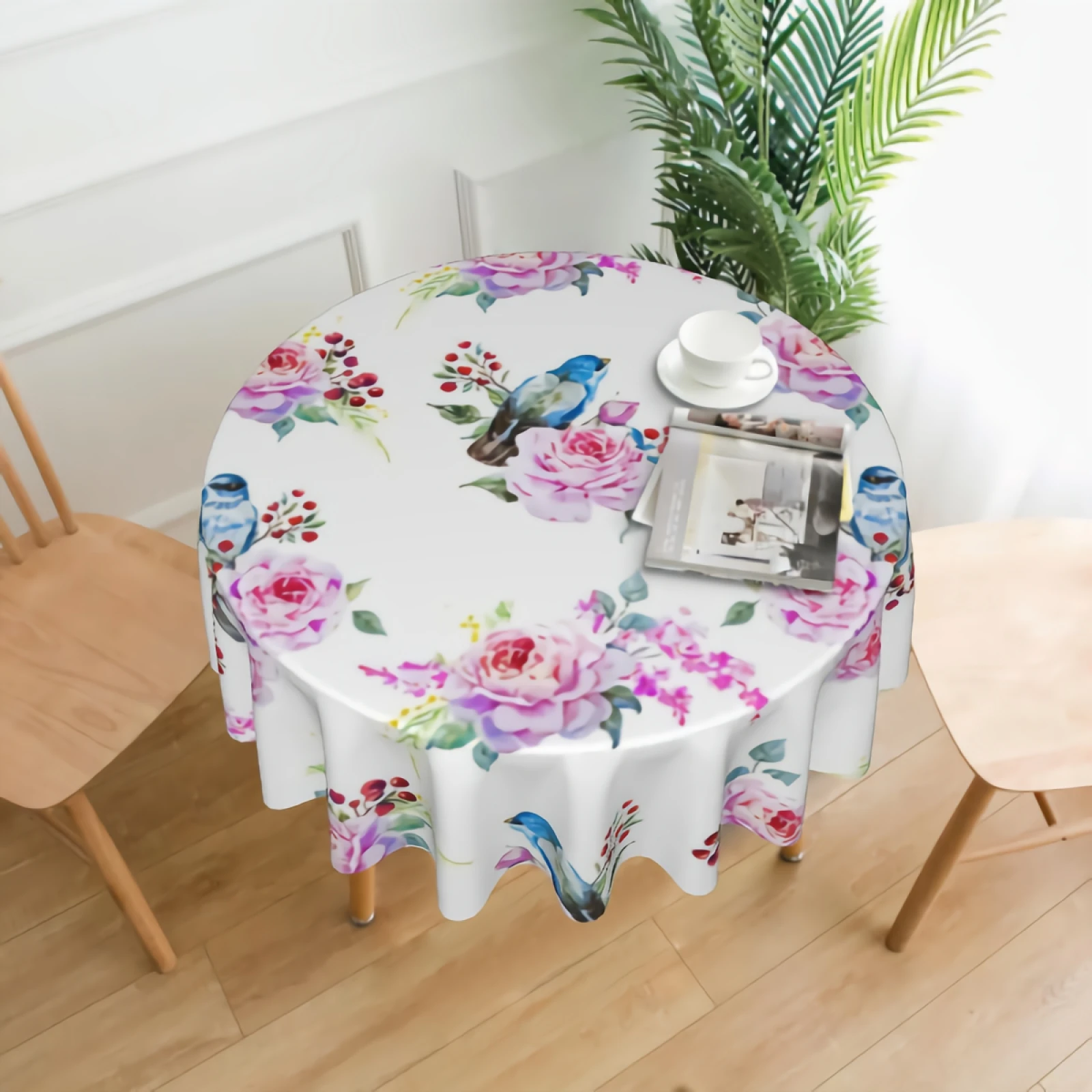 Watercolor Birds And Flowers Round Tablecloth Waterproof Nice Cute Hummingbirds Table Cloth Wrinkle Free Decorative Tablecloths
Watercolor Birds And Flowers Round Tablecloth Waterproof Nice Cute Hummingbirds Table Cloth Wrinkle Free Decorative Tablecloths