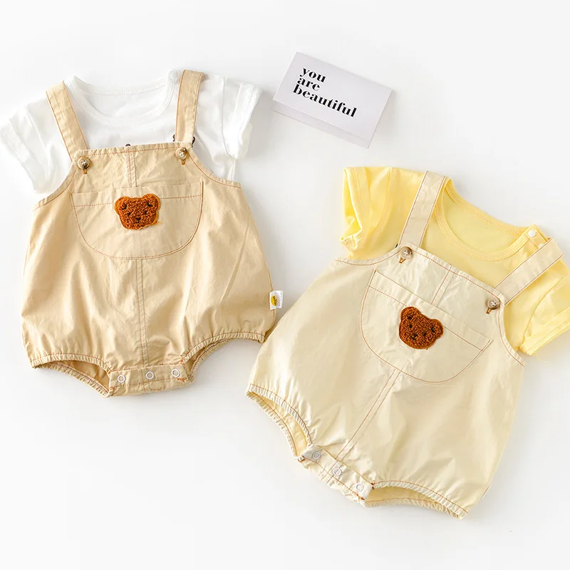 MILANCEL 2022 Summer Baby Bodysuits Toddler Girls One Piece Bear Embroidery Boys Clothing
MILANCEL 2022 Summer Baby Bodysuits Toddler Girls One Piece Bear Embroidery Boys Clothing