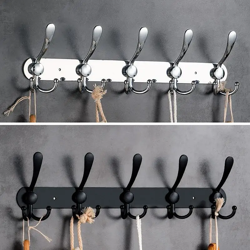 Stainless Steel Hook Wall Mounted Coat Rack With 5 Hooks Wall Mounted Towel Organizer Hook Stand Home Bathroom Accessories
Stainless Steel Hook Wall Mounted Coat Rack With 5 Hooks Wall Mounted Towel Organizer Hook Stand Home Bathroom Accessories