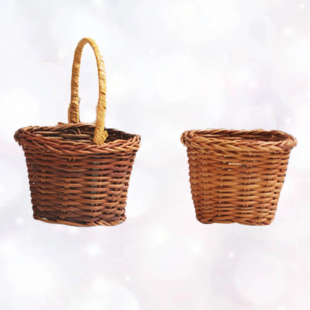 2Pcs Handmade Baskets Models Mini Room Hamper Decorations Play House Toys DIY Craft Ornaments (Random Handle Color)
2Pcs Handmade Baskets Models Mini Room Hamper Decorations Play House Toys DIY Craft Ornaments (Random Handle Color)