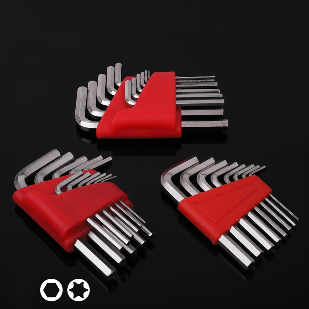 5/8/11 Pcs Hex Wrench Metric Wrench Inch Wrench L Wrench Size Short Hex Key Set Double End Metric/Imperia Hex Wrench Repair Tool 
5/8/11 Pcs Hex Wrench Metric Wrench Inch Wrench L Wrench Size Short Hex Key Set Double End Metric/Imperia Hex Wrench Repair Tool
