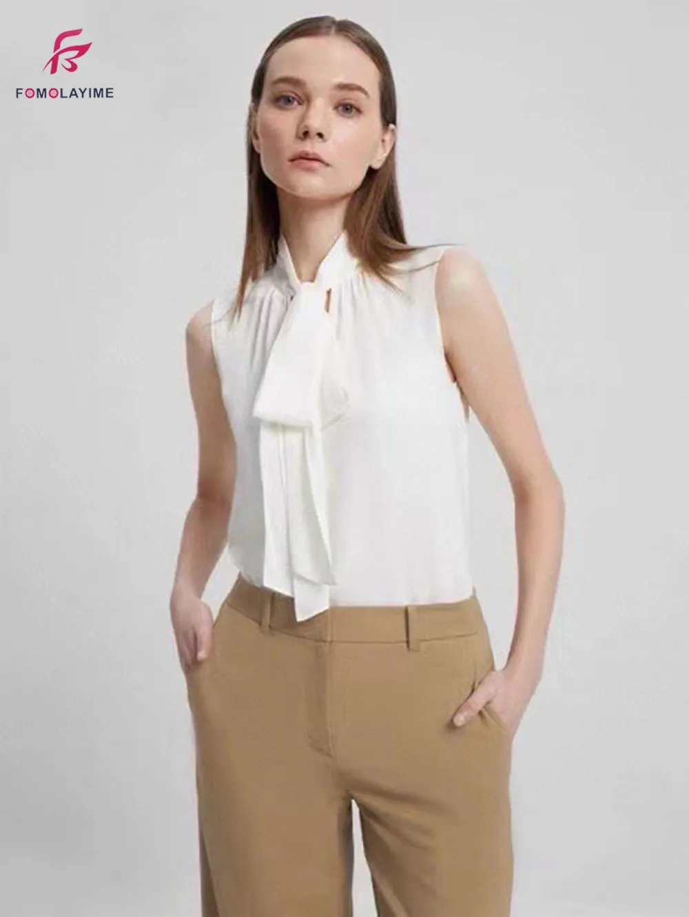 2022 fashion high quality summer new sleeveless shirt mulberry silk white blouses women
2022 fashion high quality summer new sleeveless shirt mulberry silk white blouses women