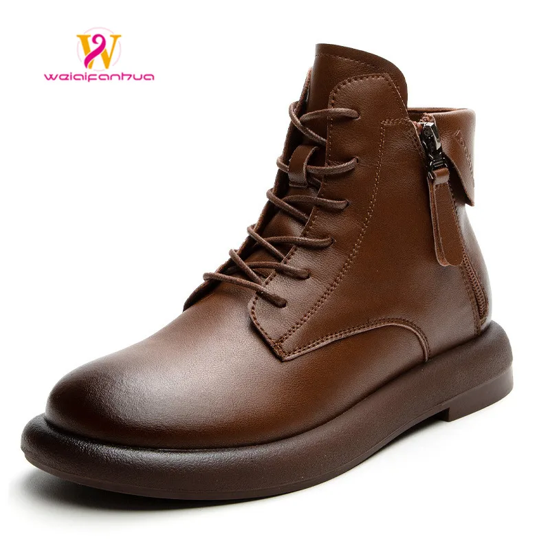 Women's Boots Retro 2022 New Genuine Leather Women Short Boots British Style Marton Boots Autumn Winter Ladies Booties
Women's Boots Retro 2022 New Genuine Leather Women Short Boots British Style Marton Boots Autumn Winter Ladies Booties