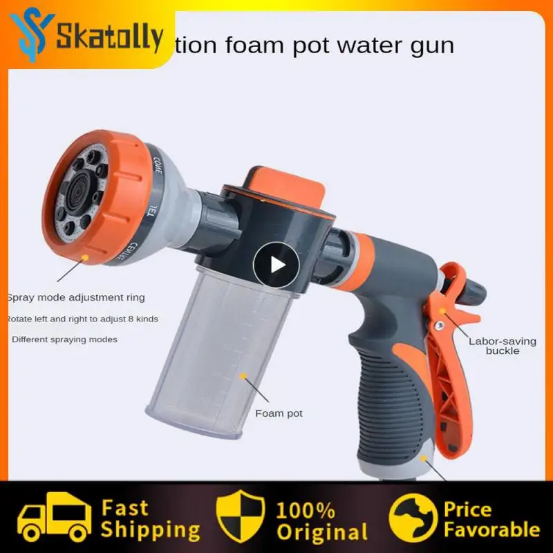 Coated Handle Water Can Watering Kettle Fall-proof Multi-function Water Gun Multiple Spraying Modes Function Foam Pot Convenient 
Coated Handle Water Can Watering Kettle Fall-proof Multi-function Water Gun Multiple Spraying Modes Function Foam Pot Convenient