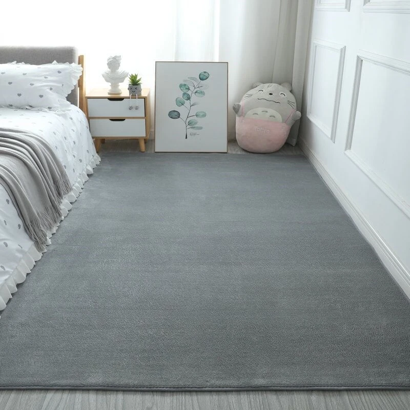 

2023 Nordic Super Cozy Living Room Rug Solid Color Area Coral Carpet Memory Foam Mats for Home Bedroom Decoration Kids Yoga Mat