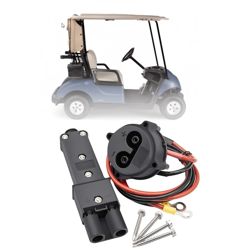 48V MAC DC Charger Plug Kit JR1-H235A-00 JR1-H6181-02-00 Powerwise Receptacle with Wires for Yamaha Electric G19/G22
48V MAC DC Charger Plug Kit JR1-H235A-00 JR1-H6181-02-00 Powerwise Receptacle with Wires for Yamaha Electric G19/G22