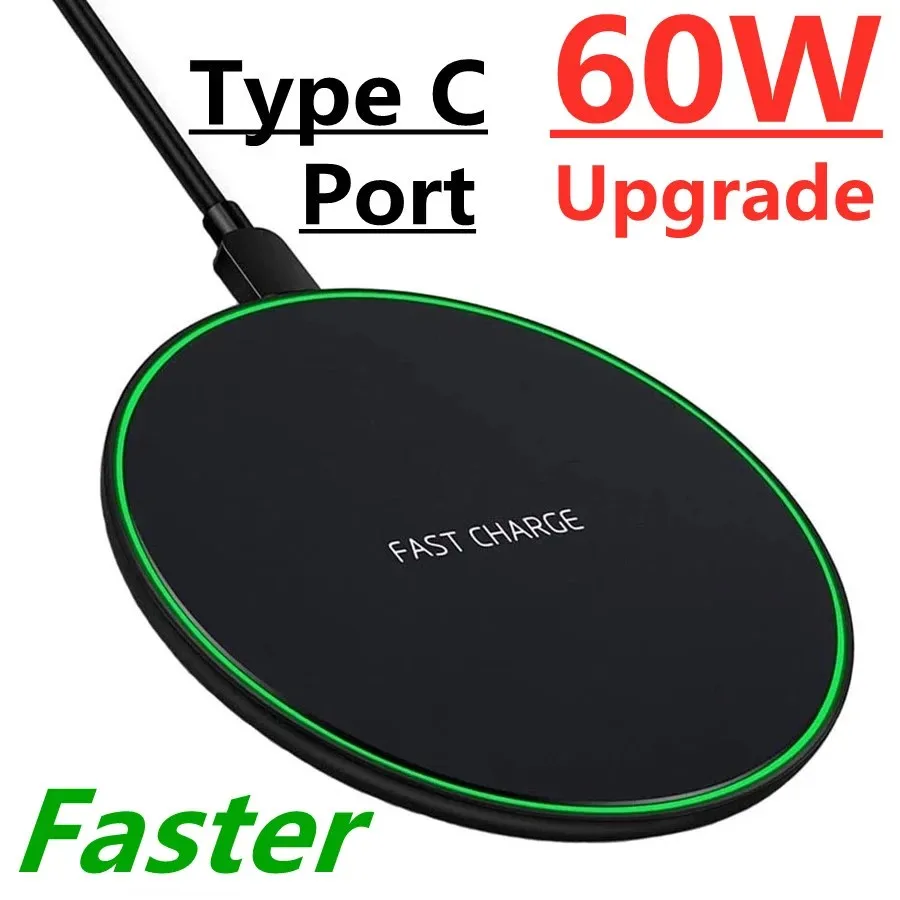 

60W Wireless Charger Fast Charging Station for Huawei Mate 40 Pro Blackview BV6600 BV5100 Pro Qi Wireless Chargers Pad Stand