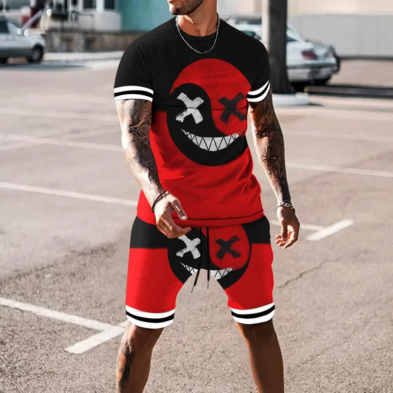 2022 New Men's 3D Smiley Printing Casual Men Sets Summer Shorts Outfits Men Tracksuit 2 Piece Set Personality Men's Clothing
2022 New Men's 3D Smiley Printing Casual Men Sets Summer Shorts Outfits Men Tracksuit 2 Piece Set Personality Men's Clothing