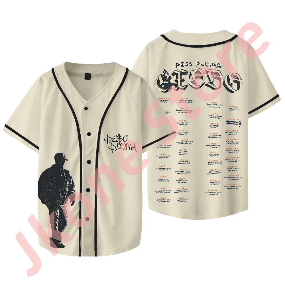 Peso Pluma Exodo Tour Merch Бейсбольная куртка Летняя женская и мужская модная повседневная