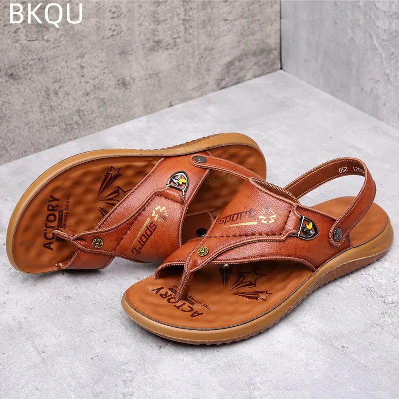 Men's Beach Sandals Beach Shoes Super Shift Leather Tendon Sole Outdoor Fashion Flip Flops Casual Fashion Comfortable Leather
Men's Beach Sandals Beach Shoes Super Shift Leather Tendon Sole Outdoor Fashion Flip Flops Casual Fashion Comfortable Leather