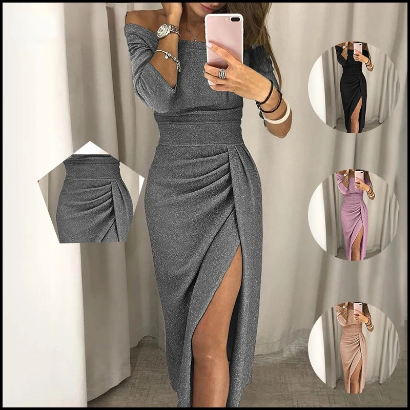 2022 Sexy Party Dresses Club High Waist Off Shoulder Evening Long Dress Elegant Lady Vestidos Spring Summer Solid Women's Tunics
2022 Sexy Party Dresses Club High Waist Off Shoulder Evening Long Dress Elegant Lady Vestidos Spring Summer Solid Women's Tunics