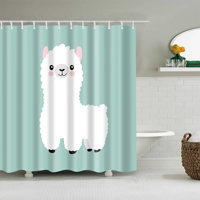 Alpaca Pattern Bath curtain Cartoon Shower Curtains Polyester Cloth Fabric Bath Screen Printed Curtain for Bathroom Home Decor
Alpaca Pattern Bath curtain Cartoon Shower Curtains Polyester Cloth Fabric Bath Screen Printed Curtain for Bathroom Home Decor