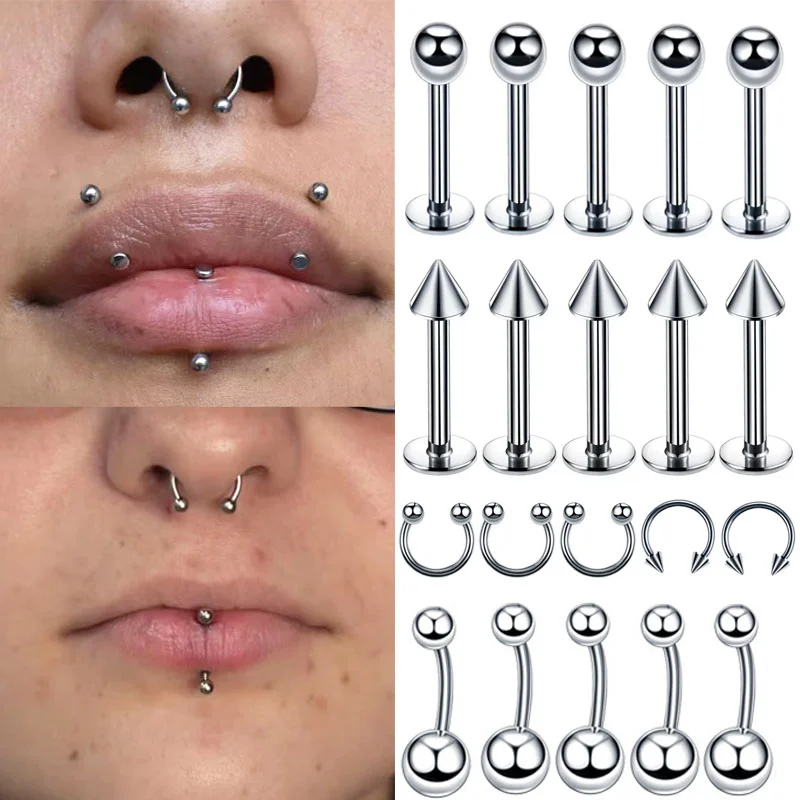 5/60PCS Mix Body Piercing Jewelry Lot Stainless Steel Nose Ear Belly Lips Tongue Ring Captive Bead Eyebrow Bar Piercing Jewelry
5/60PCS Mix Body Piercing Jewelry Lot Stainless Steel Nose Ear Belly Lips Tongue Ring Captive Bead Eyebrow Bar Piercing Jewelry