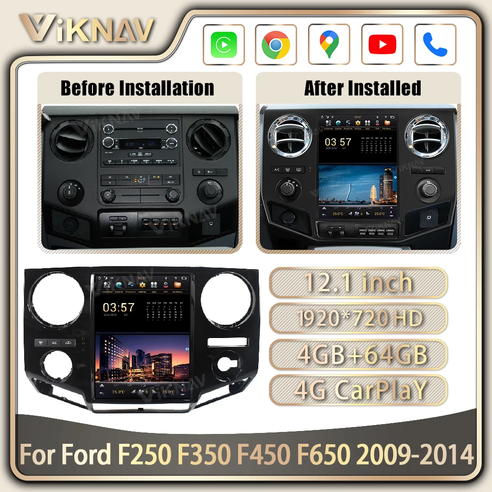 Автомобильный радиоприемник для Ford F250 F350 F450 F650 2009-2014 Android автомобильное аудио стерео GPS-навигация головное устройство 12,1 дюйма
Автомобильный радиоприемник для Ford F250 F350 F450 F650 2009-2014 Android автомобильное аудио стерео GPS-навигация головное устройство 12,1 дюйма