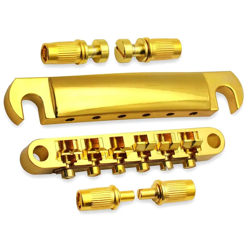 1 Set Guitar Bridge Tailpiece Kit With Studs Upper Lower String Bridge Compatible For Les Paul Sg Electric Guitar Drop Shipping 
1 Set Guitar Bridge Tailpiece Kit With Studs Upper Lower String Bridge Compatible For Les Paul Sg Electric Guitar Drop Shipping