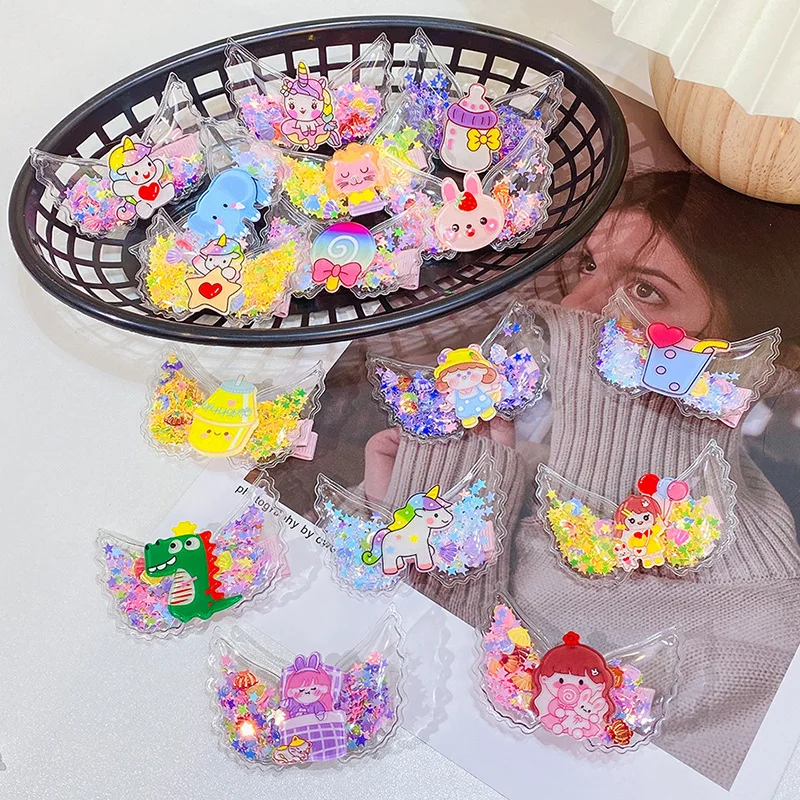 Girls Cute Cartoon Unicorn Animals Small Girls Quicksand Hair Clips Sweet Hair Decorate Hairpins Barrettes Kids Hair Accessories 
Girls Cute Cartoon Unicorn Animals Small Girls Quicksand Hair Clips Sweet Hair Decorate Hairpins Barrettes Kids Hair Accessories