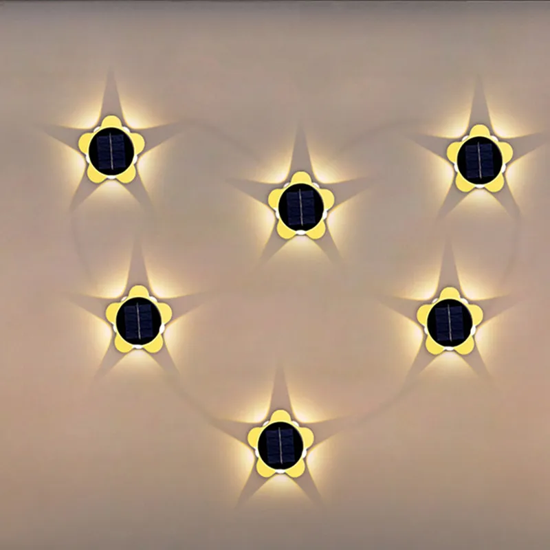 4pc LED Solar Wall Lamp Outdoor Lighting Waterproof Plum Blossom Solar Powered Fence Post Light For Home Garden Stair Decoration
4pc LED Solar Wall Lamp Outdoor Lighting Waterproof Plum Blossom Solar Powered Fence Post Light For Home Garden Stair Decoration