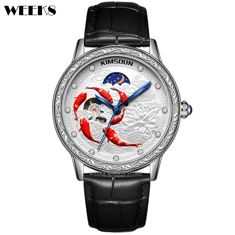 Automatic Waterproof Men Mechanical Watch Good Luck Koi Fish Patterned Man Watches Top Brand Male Wristwatch Relogio Masculino
Automatic Waterproof Men Mechanical Watch Good Luck Koi Fish Patterned Man Watches Top Brand Male Wristwatch Relogio Masculino